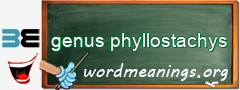 WordMeaning blackboard for genus phyllostachys